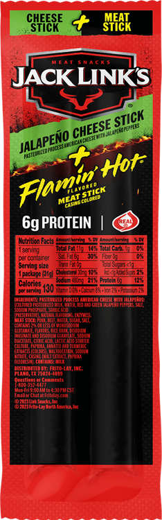 Bag of Jalapeno Cheese Stick and Flamin’ Hot® Flavored Meat Stick Combo