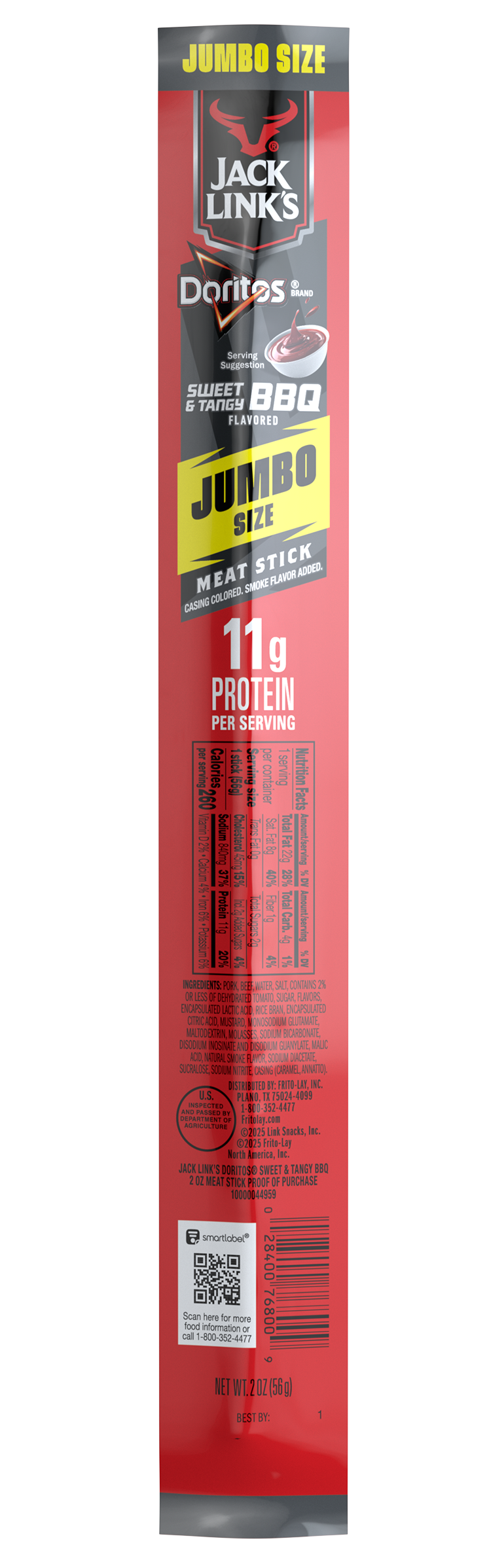 Bag of SWEET & TANGY BBQ FLAVORED JUMBO MEAT STICK